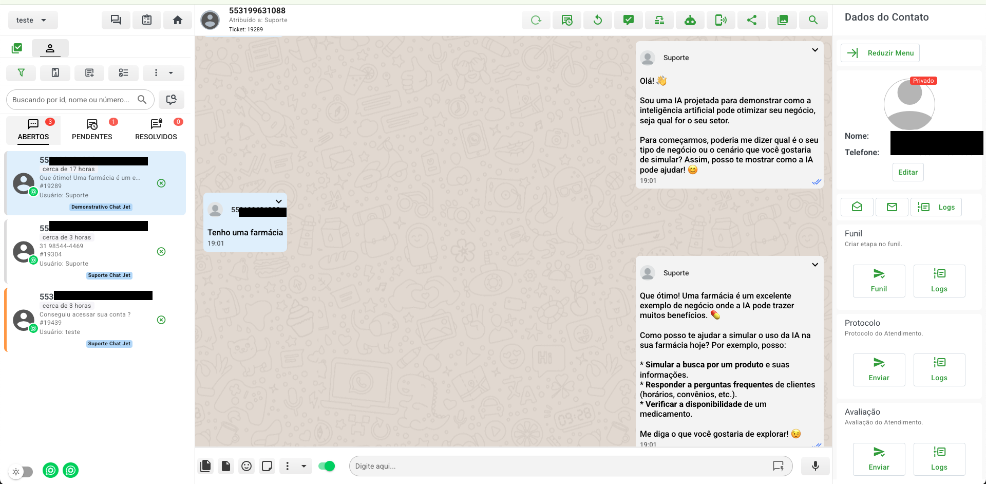Painel de Atendimento